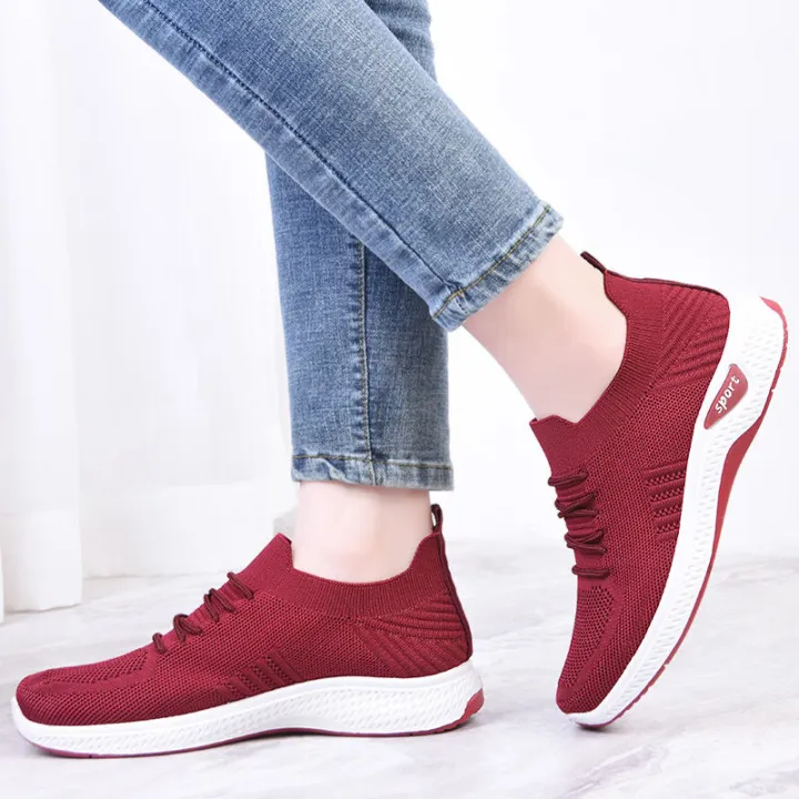 Elastic%20Female%20Tennis%20Shoes%20Socks%20Women's%20Net%20Breathable%20Shoes%20One%20Pedal%20Shoes2023Summer%20Women's%20Sports%20Shoes%20Tendon%20Bottom%20Mesh%20Surface%20Shoes%20-%20Image%203