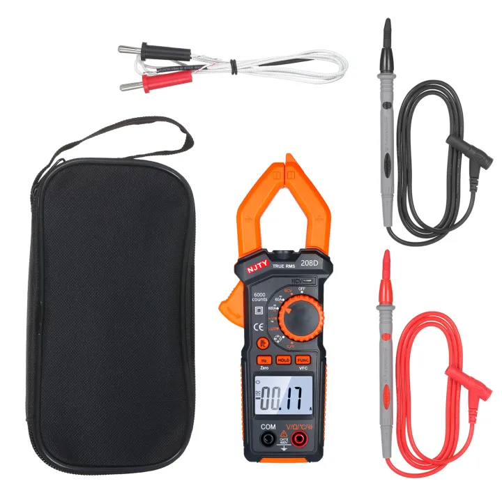 KOGEEK%20NJTY%20600A%20AC/DC%20Digital%20Clamp%20Meter%20with%20Temperature%20Auto%20Ranging%20Multimeter%20with%20Audible%20Continuity%20Beep%20True-RMS%20Clamp%20Meter%20with%20Diode/NCV/Voltage/Current/Resistance/Frequency/Capacitance/LoZ/VFC%20Tester%20Meter%20-%20Image%203