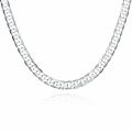 Men's 925 Sterling Silver Necklace 2/4/6/8/10/12MM 40-75cm Face Chain Necklace Lobster Clasp Men And Women Engagement Jewelry. 