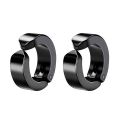 Ear Clip Male Non-Pierced Earrings Cool Trendy Niche Simple Style Black Buckle Bone Fake Men's Women.