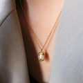 New necklace for women Stainless Steel Jewelry Single Zircon Pendant Women's Colorless Necklace.