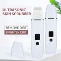 【Tech-savvy】 Ultrasonic EMS Skin Scrubber Peeling Blackhead Remover Pore Cleaning Machine Cleanser Facial Lifting Skin Care. 