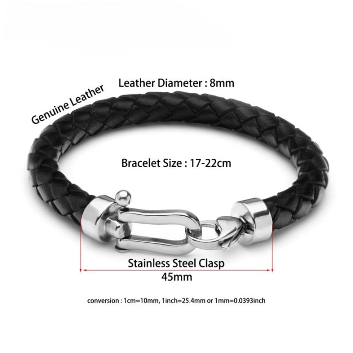8mm%20Genuine%20Leather%20Men%20Bracelet%20316L%20Stainless%20Steel%20Lobster%20OT%20Clasp%20Bracelet%20Retro%20Bangles%20Jewelry%20-%20Image%205