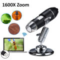 Usb Digital Microscope 8 Led HD 1600X Magnifier with Stand. 