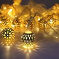 Golden Metal Ball Fairy Light, Metal Ball String Light - Fairy lights 20pcs string lights Party Wedding Decoration. 