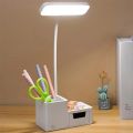 3000mAh Rechargeable Folding Table Lamp LED Touch Dimmable Study USB Reading Light Eye Protection Pen Holder Bedroom Night Light.