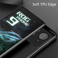 Biruiqu For ASUS ROG Phone 9 Pro Shockproof Fashion Marble Tempered Glass Back Case Cover.