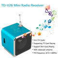 TD-V26 Speaker Mini Bluetooth 5.0 FM Radio Receiver MP3 Player Soundbar TF Card. 