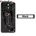 For Tecno Spark 20C Case Fashion Marble Tempered Glass Protector Soft Frame Silicon Cover For Tecno Spark 20C Back Cover Phone Cases. 