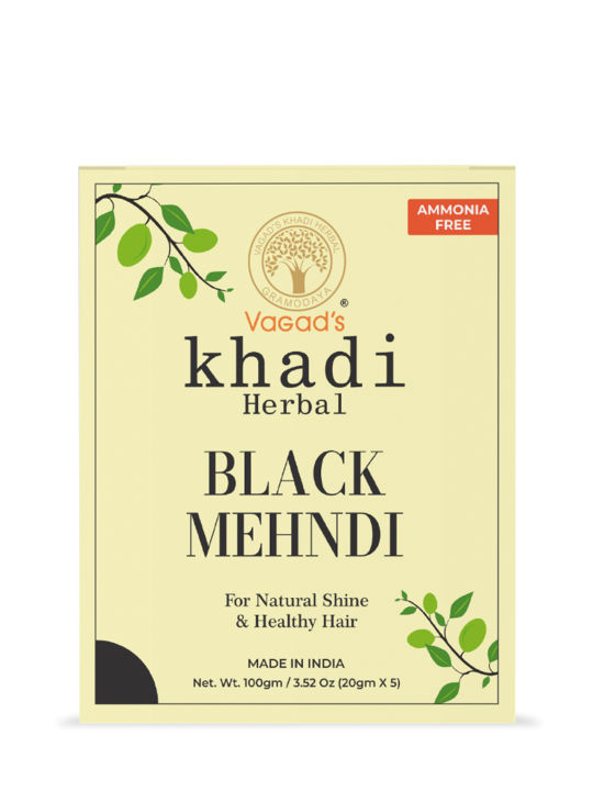 Vagad's Khadi Khadi-Hair-Color-Black Natural Mehendi