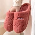 Simple Women Men Soft Warm Plush House Slippers Couple Winter Indoor Bedroom Shoes Thick Platform Fluffy Fur Home Cotton Slides. 