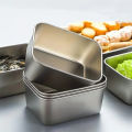 Stainless Steel Refrigerator Food Preservation Box Fruit Bento Meat Airtight Storage Box Kitchen Storage Container Food Storage Bayline. 