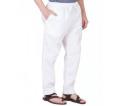 Fasionable white colour trawjer sada payjama. 