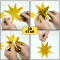 3D Star & Butterfly Garland – Cardboard Hanging Decorative Banner for Birthday, Baby Shower, Wedding & Home Ceiling Décor (Pack of 9 Sets). 