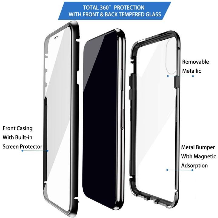 For%20OnePlus%207%20Pro%20Casing%20360%C2%B0%20Full%20Body%20Transparent%20Tempered%20Glass%20with%20Magnetic%20Adsorption%20Metal%20Bumper%20Case%20Cover%20-%20Image%203