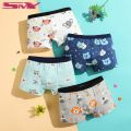 SMY New Fashion Kids Boys Underpants Cotton Dinosaur Print Boxer Briefs for Boys 3-15 Years Old. 