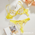 Khapsu Premium Quality Premium Quality Flower Transparent Lace style women bra and panty set. 