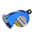 Universal Waterproof Loud POP POP Sound Siren Horn for Motorcycle- Blue. 