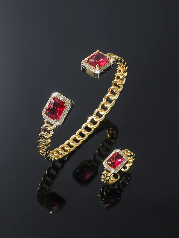 Luxury designer bangle 18k gold bracelet saudi arabia jewelry