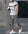Summer Men Trousers Tracksuit 3D Printing Sleeve T-Shirt Trousers Suit Long 2 Piece Set Pants Street Clothes Men Clothing Set KEEMEEUYZO. 