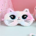 Kids Cat Aid Eyes Patch Travel Eye Cute Plush  Sleeping. 