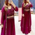 Georgette Embroidery Ready Made Party Koti Lehanga for Women.রেডিমেড  এমব্রয়ডারি   লেহেঙ্গা. 