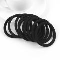 50Pcs/set Black Elastic Hair Bands Hair Ties -for Thick and Curly No Metal Hair Items for Women Hair Accessories Rubber Band. 