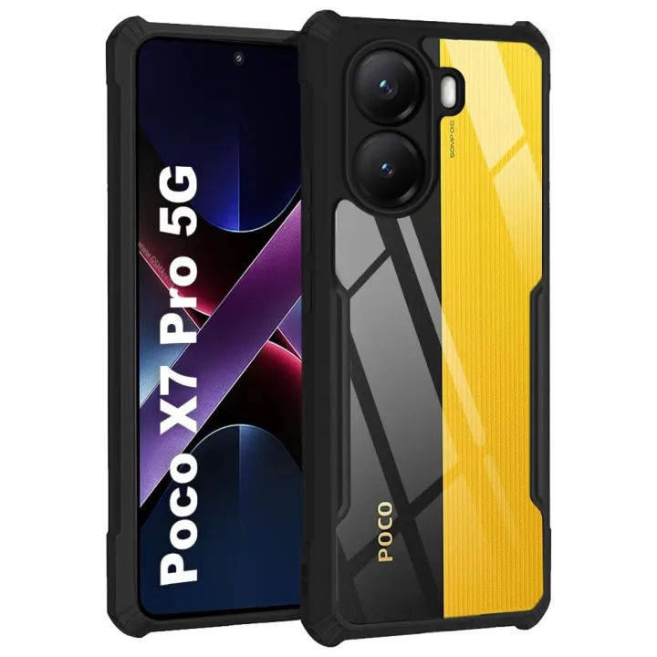 Poco Transparent Background Xundd poco Turbo 4 5G/poco x7 pro 5g Transparent Black Back cover ...