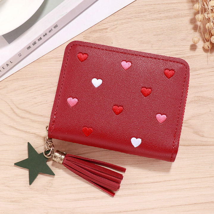 IELGY fashion all-match simple love zipper coin purse for women