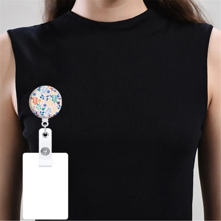 Badge%20Reel%20Clip%20Badge%20Holder%20Students%20Doctor%20ID%20Card%20Holder%20New%20Style%20Oil%20Painting%20Flower%20Cute%20Retractable%20Nurse%20-%20Image%206