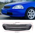 3X Car Carbon Fiber Mesh ABS Front Hood Grille Grill for 96-98 Honda Civic EJ/EK JDM Type R.
