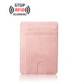 Small Blocking ID Holder Card Slim Credit RFID Anti-scan Men Leather. 