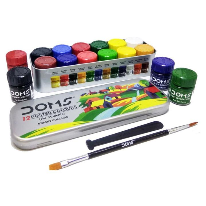 DOMS Poster Colour 12Color 10ml Paint Set