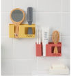 Wall Mounted 2-in-1 Mobile Phone Charging Stand and Multipurpose Storage Holder Bracket_Prime Mall. 