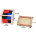 Educational Kid Montessori Early Learning Algebra Mathematics Binomial Cube Set Wooden Toy. 