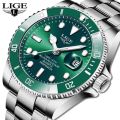 LIGE Top Brand Luxury Fashion Diver Watch Men 3ATM Waterproof Date Clock Sport Watches Mens Quartz Wristwatch Relogio Masculino 10045.