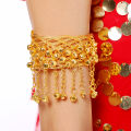 Metal Jewelry Handcrafted Belly Dance-Inspired Indian Style Belly Dance Bell Body Chain Upper Arms Chain Women'S Jewelry Belly Dance Accessories for Belly Dance Performances Costume Parties Festival. 
