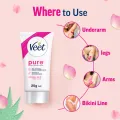 Veet Pure™ Hair Removal Cream 25g Normal Skin for Body & Legs, Freshest Smell with Organic Aelo Vera and Rose Extract, Dermatologically Tested. 