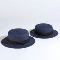 2022 simple Summer Parent-child Beach Hat Female Casual Panama Hat Lady Brand Women Flat brim Bowknot Straw cap girls Sun Hat. 