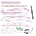 Sewing Ruler Tailor Set French Curve Ruler Accessories, Fashion Pattern Design Ruler- Sewing Pattern Making Tools with Stitching. 