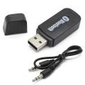 USB Bluetooth MP3/MP4 Music Receiver Adapter 3.5mm Stereo Audio for i-Phone 4 / 4 / 5 - Black.