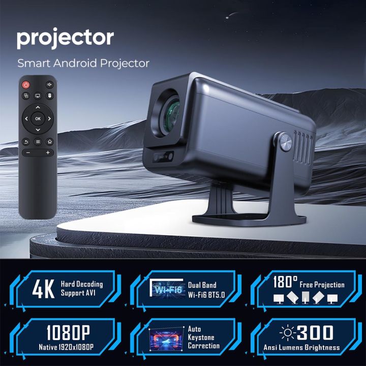 HY500Max Smart Projector Full HD Projector With Free Live Tv