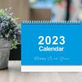 2023 Calendar | Small English Desk Calendar | Runs From January 2023 - December 2023, Desktop Monthly Calendar With Flip Design, 9" X 7.3". 