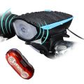 Waterproof Rechargeable 2 In 1 Bicycle Light and Horn and Tail Light - Cycle Accessories - Cycle Accessories. 