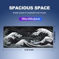 Great Wave Keyboard Texture Soft Locking XL XXL Non-slip Rubber Gaming Mouse Pad. 