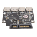 4 Way Micro-SD TF Card to SATA Serial Adapter SSD Industrial Embedded Mobile Storage Module. 