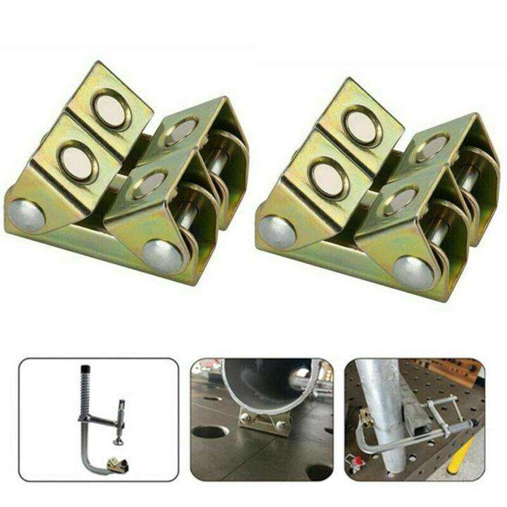 12-Pack V-Type Magnetic Welding Clamps – Adjustable V-Shape Fixture With 18 Lbs Pull Force, For Tack Welding, Positioning & Fabrication
