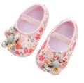 Baby Girls Soft Shoes Infant Toddler Walkers Shoes Colorful Flowers Princess Shoes. 