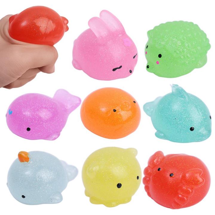 Transparent Squishy Toys Kids Kawaii Animals Stress Reliever Squeeze Toy for Child Birthday Gifts