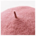 Women Soft Beret Thick Fabric Winter Plush Warm Hat Elegant Fashion Girl Lady Multi-colored Hat 1Pcs. 